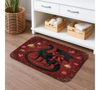 Fantasy Dragon Tapis de bain à séchage rapide, antidérapant, lavable, en flanelle pour salle de bain, toilettes, décoration de vacances, 40,6 x 61 cm