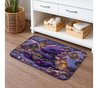 Fantasy Dragon Tapis de bain à séchage rapide, motif coloré, absorbant, antidérapant, en flanelle, lavable pour décoration de salle de bain, 40,6 x 61 cm
