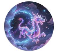 Fantasy Dragons, Puzzle Rond 1000 Pièces, Moment Convivial Et Enrichissant, Idéal pour Offrir Ou Exposer, Recommandé À Partir De 8 Ans, 1000pcs (67.5x67.5cm)