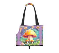 Fantasy Dream Sac à bandoulière pour animal domestique Motif champignon spécialement conçu pour les petits chiens et chats, bandoulière multifonction et sac à main