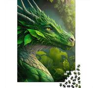 Fantasy du Dragon Vert 1000 Pièce Carton Robuste Puzzle Premium Amants De Famille Entraînement du Cerveau Décoration Murale Pack De Valeur 38x26cm/1000pcs