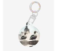 Fantasy Duck Concept Portrait Médaille d'identification pour animal domestique Chien Chat Médaille personnalisée à la mode, ronde de nombreuses couleurs, matériau acrylique, pour petits et grands