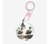 Fantasy Duck Concept Portrait Médaille d'identification pour animal domestique Chien Chat Médaille personnalisée à la mode, ronde de nombreuses couleurs, matériau acrylique, pour petits et grands