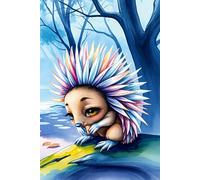 Fantasy Echidna Character With Dazzling Multicolor Quills Journal: a GRAPH notebook for self-expression
