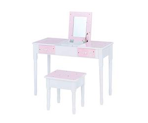 Fantasy Fields Coiffeuse Enfant Bois Table Maquillage Miroir Tabouret Teamson TD-13295A