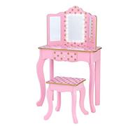 Fantasy Fields Coiffeuse Enfant en Bois Table Maquillage Miroir éclairage Tabouret Teamson TD-11670LL
