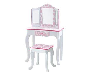 Fantasy Fields Coiffeuse Enfant en Bois Table Maquillage Miroir Tabouret Teamson TD-11670D