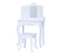Fantasy Fields Coiffeuse Enfant Table de Maquillage avec Miroir et Tabouret Blanche TD-13366D