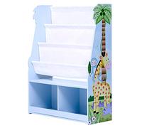 Fantasy Fields Etagère de Rangement Enfant garçon en Bois Sunny Safari Bleu TD-13410SS