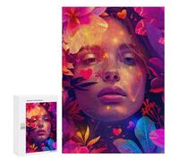 Fantasy Floral Portrait Puzzle 1000 Pièces Educa Jouet en Bois Cadeau Unique Décoration Intérieure Jeu Éducatif Challenge Toy Adultes Et Enfants À Partir De 14 Ans 300 PCS