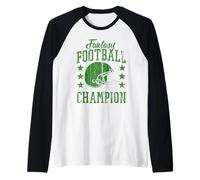 Fantasy Football Champion - Américain, USA Sports, Jeu de Draft Manche Raglan