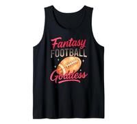 Fantasy Football Goddess Pink Script Watercolor Débardeur
