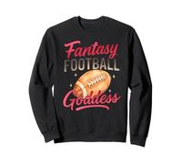 Fantasy Football Goddess Pink Script Watercolor Sweatshirt