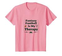 Fantasy Football is My Therapy : Cadeau pour Amateur de Sport T-Shirt, Enfant, Rose, 12 Ans
