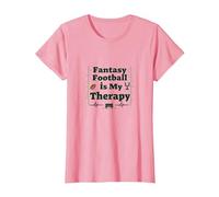 Fantasy Football is My Therapy : Cadeau pour Amateur de Sport T-Shirt, Femme, Rose, L