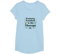 Fantasy Football is My Therapy : Cadeau pour Amateur de Sport T-Shirt, Fille, Bleu Céleste, XS