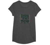 Fantasy Football is My Therapy : Cadeau pour Amateur de Sport T-Shirt, Fille, Chiné Foncé, XS