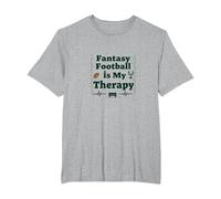 Fantasy Football is My Therapy : Cadeau pour Amateur de Sport T-Shirt, Homme Grandes Tailles, Gris Chiné, 6X Tall