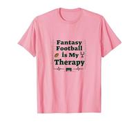 Fantasy Football is My Therapy : Cadeau pour Amateur de Sport T-Shirt, Homme, Rose, S