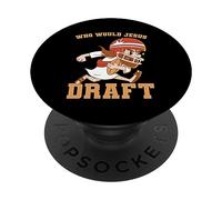 Fantasy Football Who Would Jesus Draft Party PopSockets PopGrip Adhésif