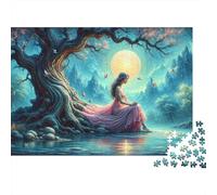 Fantasy Forest Sunset Painting Puzzle 1000 Pièces Educa Jouet en Bois Cadeau Unique Décoration Intérieure Jeu Éducatif Challenge Toy Adultes & Enfants des 14 Ans 52x38cm/1000pcs