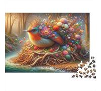 Fantasy Forest with Flowers Puzzles 1000 Pieces Cadeau Unique Jeu Éducatif Challenge Toy À De Qualité Supérieure Peinture Art pour Adultes Et Enfants À Partir De 14 Ans 70x50cm/1000pcs