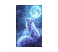 Fantasy Fox and Moon Plaque murale vierge pour interrupteur décoratif 1 gang pour cuisine, salle de bain, taille 11,4 x 7 cm