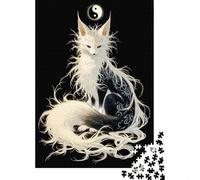 Fantasy Fox with Yin Yang De Fin D'année Puzzle en Bois, 1000 pièces | Pour un moment en famille : ce puzzle 1000 pièces pour adultes offre une activité classique pour les adultes.