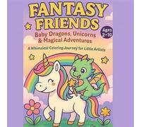 Fantasy Friends: Baby Dragons, Unicorns & Magical Adventures - A Whimsical Coloring Journey for Little Artists with Black Bolded lines