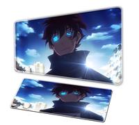 Fantasy Frontier Anime Souris Pad, XXL MousePad/Anti Slip Pearl Base, Stitching Edge, Grand Bureau Pad, PC Game Anime Rectangular MousePad Tapis de souris (B, 31.5x15.7 in)