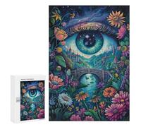 Fantasy Garden with Eye Skyline Puzzle 1000 Pièces Educa Jouet en Bois Cadeau Unique Décoration Intérieure Jeu Éducatif Challenge Toy Adultes Et Enfants À Partir De 14 Ans 300 PCS