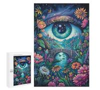 Fantasy Garden with Eye Skyline Puzzle 1000 Pièces Educa Jouet en Bois Cadeau Unique Décoration Intérieure Jeu Éducatif Challenge Toy Adultes Et Enfants À Partir De 14 Ans 1000 PCS