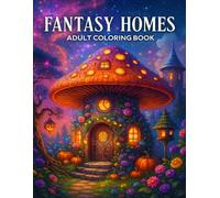 Fantasy Homes Coloring Book: Magical Mushroom Houses & Enchanted Treehouses for Adults | Whimsical Fantasy Illustrations to Color & Relax
