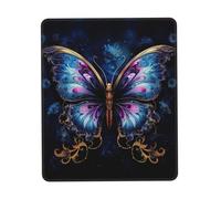 Fantasy Illustrated Butterfly Printed Comfortable Mouse Pad - Tapis de souris avec base en caoutchouc antidérapant pour bureau, maison et ordinateur portable 10 x 12 pouces