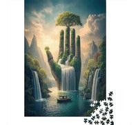 Fantasy Landscape Art 1000 Piece for Women & Men Giant Hand-Shaped Cactus Fun and Challenging Family Game Gift Idea 52x38cm 1000pcs