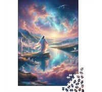 Fantasy Landscape with Angelic Figures De Noël Puzzle en Bois, 1000 pièces