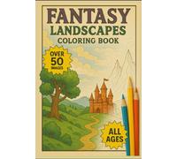 Fantasy Landscapes Coloring Book: Over 50 Magical Scenes of Rivers, Mountains, Caves, Witch Cottages, and Castles: A Relaxing Coloring Book for Kids, ... Featuring Enchanted Worlds and Dreamy Scenery