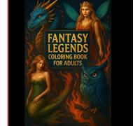 FANTASY LEGENDS: Coloring Book for Adults: Immerse Yourself in Fantastical Worlds of Dragons, Fairies, Mermaids, and More