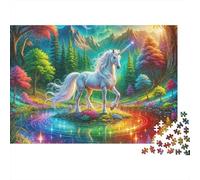 Fantasy Licorne Magique Puzzle 1000 Pièces Carton Épais pour Adolescents 12-18, Puzzle Entraînement Cérébral, Amusement De Vacances, Cadeau D’Anniversaire Attentionné pour Adolescents 52x38cm/1000pcs