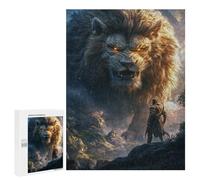 Fantasy Lion Encounter Puzzle 1000 Pièces Educa Jouet en Bois Cadeau Unique Décoration Intérieure Jeu Éducatif Challenge Toy Adultes Et Enfants À Partir De 14 Ans 500 PCS