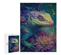 Fantasy Lizard in Amazon Rainforest Puzzle 1000 Pièces Educa Jouet en Bois Cadeau Unique Décoration Intérieure Jeu Éducatif Challenge Toy Adultes Et Enfants À Partir De 14 Ans 500 PCS