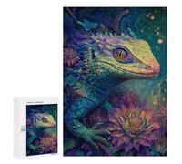Fantasy Lizard in Amazon Rainforest Puzzle 1000 Pièces Educa Jouet en Bois Cadeau Unique Décoration Intérieure Jeu Éducatif Challenge Toy Adultes Et Enfants À Partir De 14 Ans 300 PCS