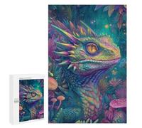 Fantasy Lizard in Enchanted Forest Puzzle 1000 Pièces Educa Jouet en Bois Cadeau Unique Décoration Intérieure Jeu Éducatif Challenge Toy Adultes Et Enfants À Partir De 14 Ans 1000 PCS
