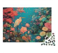 Fantasy Lotus Garden Colourful Smiling Sun Face 1000 Pieces Jigsaw for Adults The Impossible Challenge Brain Development 52x38cm/1000pcs