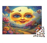 Fantasy Moon Face Colourful Hot Air Balloon Castle 1000 Pieces Jigsaws Adults Beautiful Decoration Home Activity 38x26cm/1000pcs