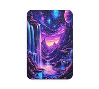 Fantasy Mountain Falls Galactic Starry Night Sky Rectangle Full Print Aimant de réfrigérateur pour réfrigérateur, tableau blanc, casier, bureau et décoration de voiture