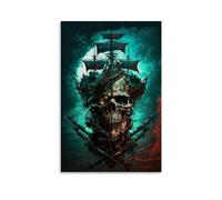 Fantasy Movie Pirates of The Caribbean Black Pearl Art Poster décoratif sur toile Art mural pour salon, chambre à coucher, art mural, impression d'image moderne, décoration de chambre familiale, 30 x