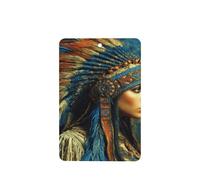 Fantasy Native Woman Coiffe à plumes Désodorisants de voiture 4 pièces Cartes parfumées à suspendre Cartes parfumées pour tablettes d'aromathérapie de voiture