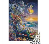Fantasy Ocean Scene Artwork Puzzle 1000 Pièces Cadeau Unique Jeu Éducatif Challenge Toy À De Qualité Supérieure Peinture Art pour Adultes Et Enfants À Partir De 12 Ans 70x50cm/1000pcs