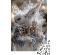Fantasy Owl Train Puzzle 1000 Pièces Adultes intéressant Puzzles 1000 Pièces Jeu Éducatif Décor À La Maison 70x50cm/1000pcs